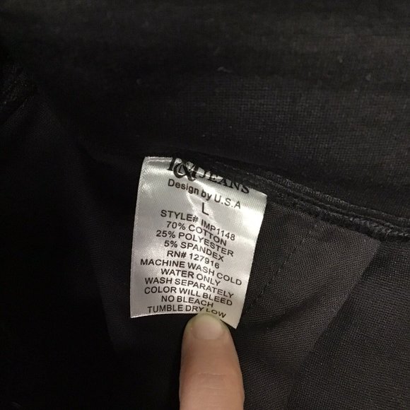 L&M Jeans Leggings Collection Jr Size Large Black Mini Skirt - Picture 5 of 7